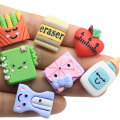 Kawaii Schoolartikelen Potlood Notebook Gum Plaksteen Hars Cabochons Versieringen Diy Scrapbooking Haarstrikaccessoires