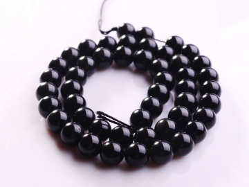 8MM Natural Black Obsidian Round Gemstone Beads 16"