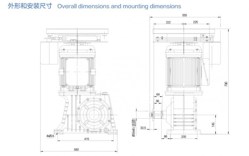 Geared Traction Machine for Escalator