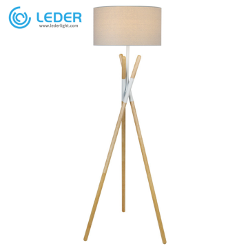 Lámparas de pie modernas de madera LEDER