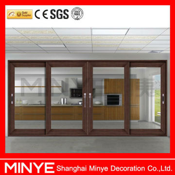 Aluminum wooden sliding doors/sliding door system/large sliding glass doors