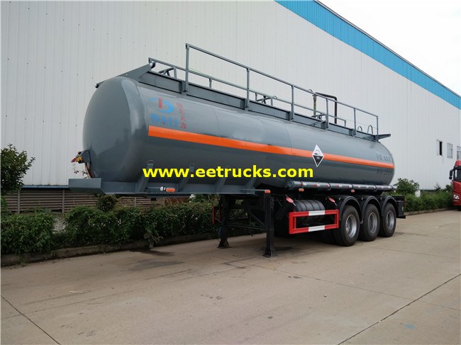 Tri-axle 28 CBM Hydrochloric Acid Transport Trailers