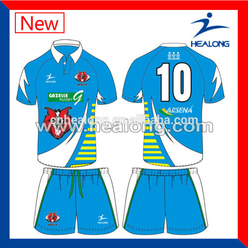 100% Polyester Rugby Customized Uniforms