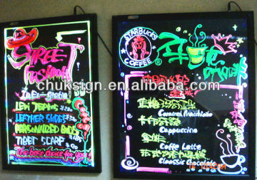 potable waterproof colorful fluorescent LED writing letters message sign board