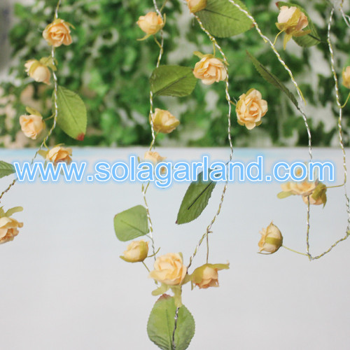 Rose Flower Garland Centerpiece με πράσινο φύλλο