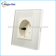 Toughened glass panel universal wall socket