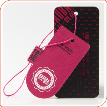 OEM embossing logo clothing lable recycled paper board made hang tags