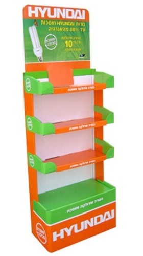 Corrugated Display for Lamps Retial Store Display Box for Bulbs