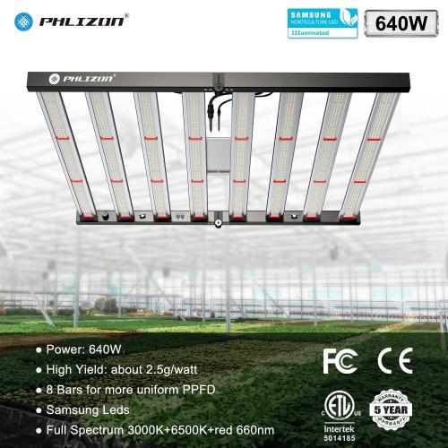 640W Hydroponics Led Grow Light PHLIZON