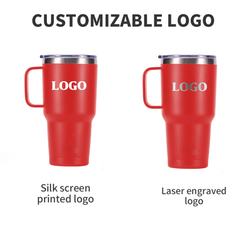 30oz Stainless Steel Travel Coffee Mug with Handle