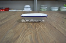 24cm Square Porcelain Enamel Pie Dish baking plate With Rolled Rim