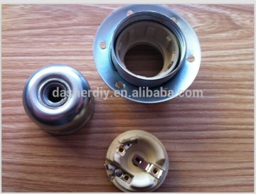 Vintage style E27 iron lampholder ceramic lampholder inside