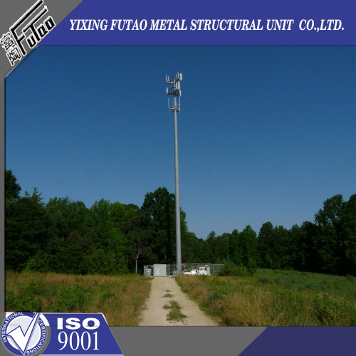 35M Galvanized Communication Monopole Tower