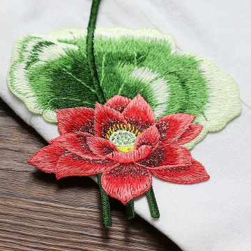 Γαμήλιο νυφικό Lotus 3D Embroidery Flowers Appliques