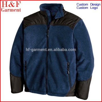 Custom design men military fleece jacket wind resistant navy