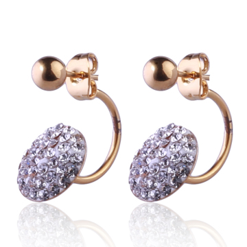 Fashion Princess Cut Pave Mirco White Cubic Zircon Stone Earring