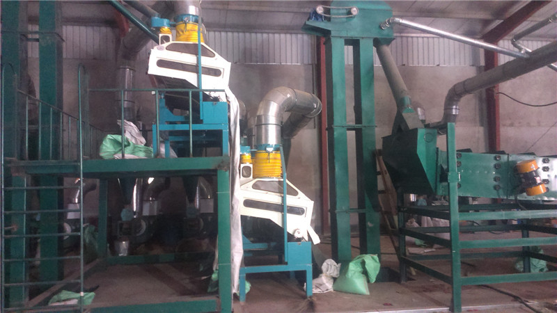 Smerigliatrice TQSF nella fabbrica di sesamo in Bangladesh TQSF destoner in sesame plant in Bangladesh