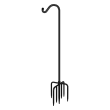 76 Inch Garden Shepherds Hooks: Heavy Duty Iron Metal Outdoor Poles with 7-Prong Base for Hanging Bird Feeders