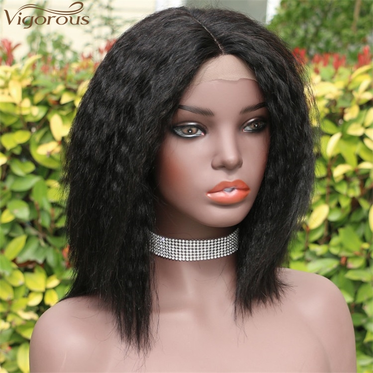 Vigorous 12 Inches Lace Front Human Hair Wigs For Women Pre Plucked With Baby Hair Brazilian 100% Italian Yaki Human Hair Wigs