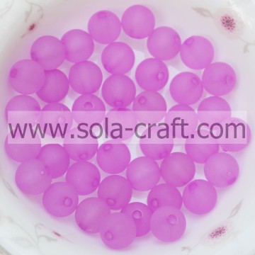 8MM Polish Dark Pink Round Acrylic Clear Matte Perfect Ball Garment Accessories Beads