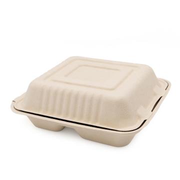 Biodegradable 2 Compartment Microwave Food Container