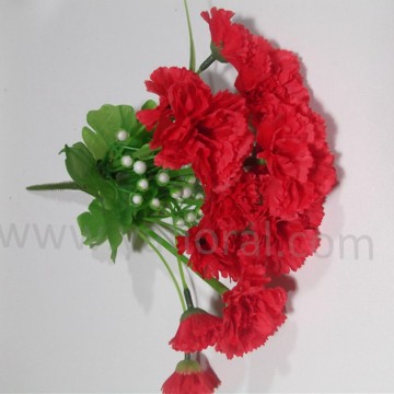 Factory direct red cheap wholesale artificial carnation flowers for Mother's day