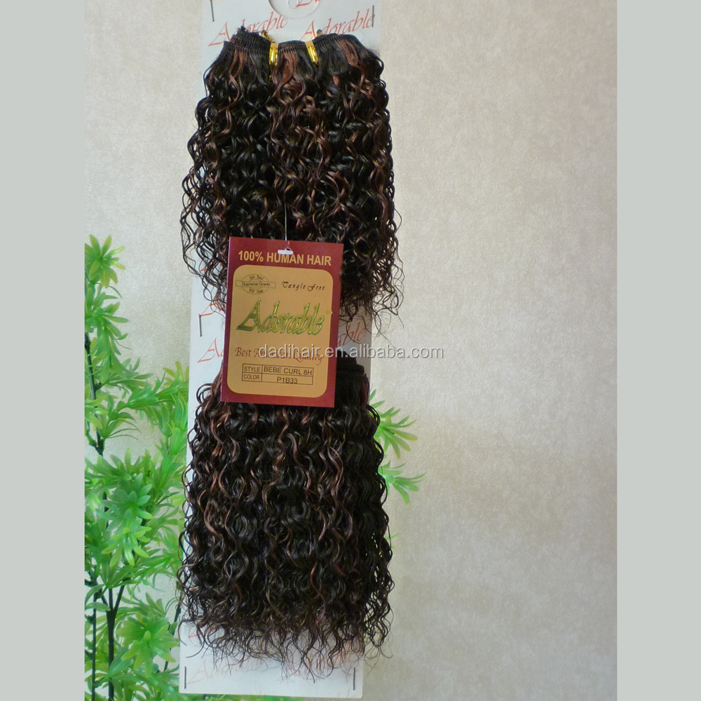 Adorable beauty virgin cuticle wholesale cheap african curly weft hair extension bebe curl 4pcs synthetic hair for black woman