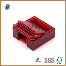 Europe Custom New Design Leather Cup Coaster (SDB-1187)