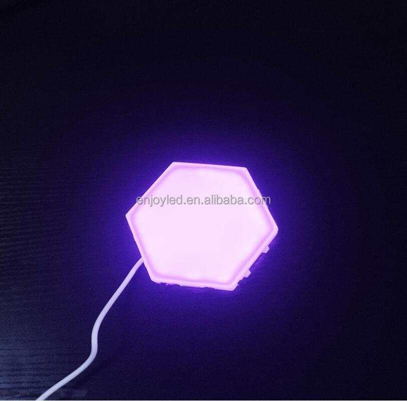 Rebow drop shipping stock wall mounted magnetic honeycomb quantum white touch DIY led night hexagonal lights