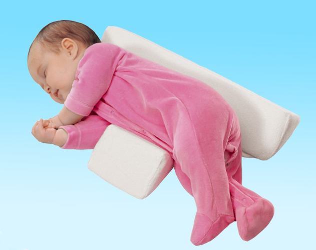 New Design Triangle Incline Safe Lift Universal Sleep Positioner Memory Foam Baby Pillow With Anti Roll