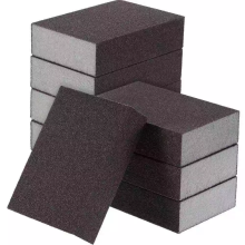 Customized abrasive sponge sanding block for fine polishing