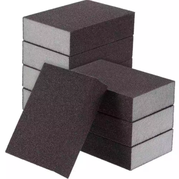Customized abrasive sponge sanding block for fine polishing