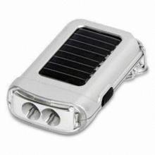 LED Solar Keychain with >13,000mcd Brightness, Made of ABS and PMMA