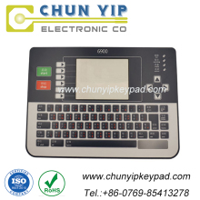 Custom waterproof membrane panel keyboard switch with lcd
