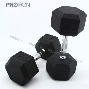 Rubber dumbbell, pure rubber dumbbell, rubber coated dumbbell 5lb-80lb