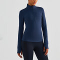 Winter Blush Mulheres Equinas Baselayer Meio Zíper Tops