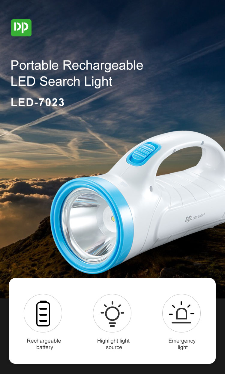 Portable LED Rechargeable Searchlight with Side Light-7023-detail-1 Portable LED Rechargeable Searchlight with Side Light-7023-detail-1