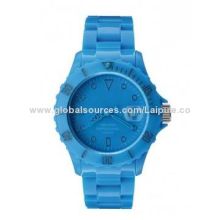 Geneva watch, jelly colorful silicone watch with stones