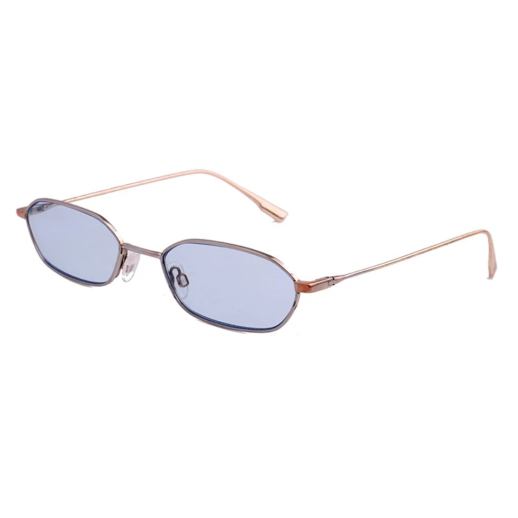 2019 Newly Tiny Light Purple Lens Metal Sunglasses