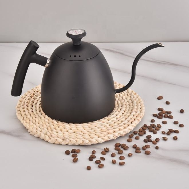 Gooseneck Pour Over Coffee Kettle with Thermometer Stainless Steel