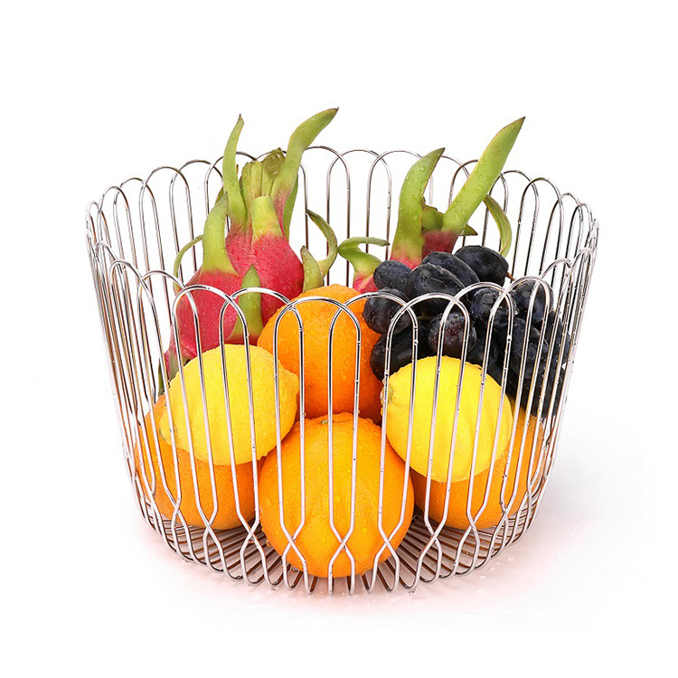 Stainless Steel Dry Package Kitchen Decorated Fruit Basket