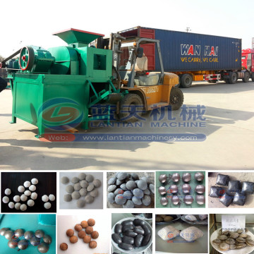 Powder briquetting double roller ball press machine