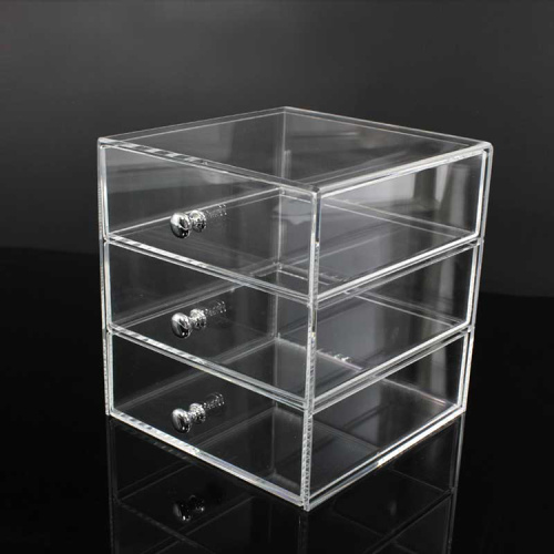 Groothandel 3 lades acryl make-up organisator