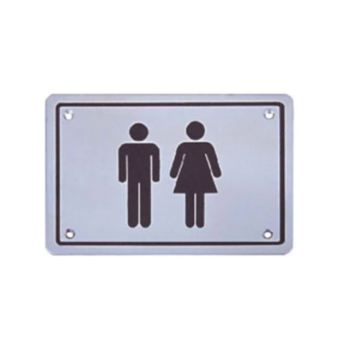 Signe de toilette minimal à la gare