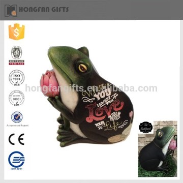 unique resin frog shape garden decoration for outdoor