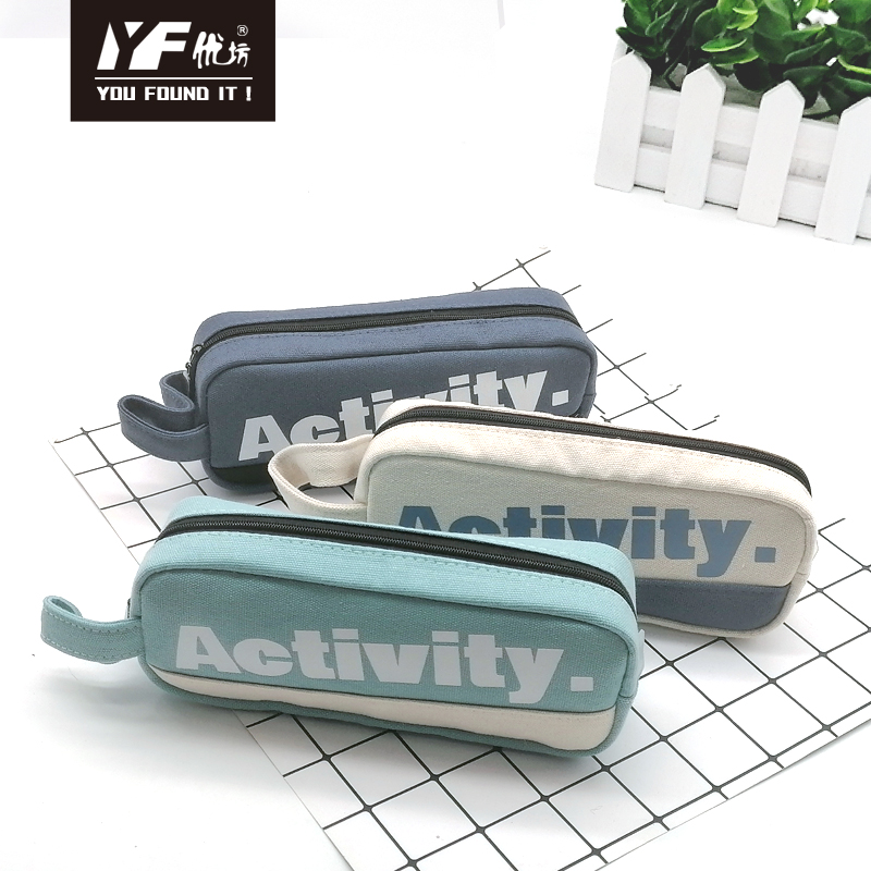 Custom activity style canvas portable​ Pencil Case & bag multifunctional bag