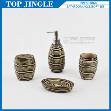 Fancy Wild Style Wood Pattern Bath Accessories Set