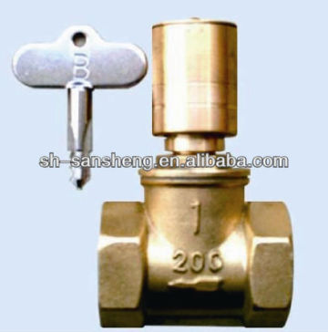 brass ball valve with lock,brass gas valve lock,water meter valve with lock