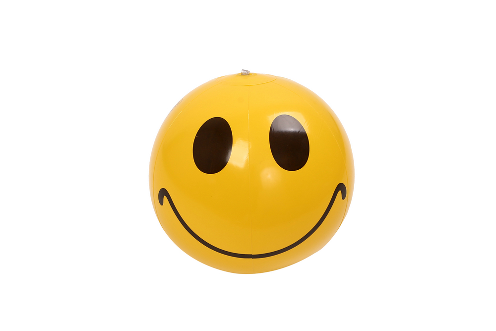 Bola de praia inflável grande sorriso em PVC de verão