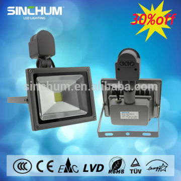 6-8m sensor led flood light 10W led flood light with pir motion sensor